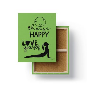 Choose Happy, Love Yourself": Uplifting Canvas Wall Art for Positivity & Self-Love - The GoodMood Shop